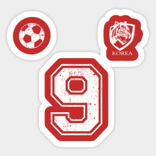 soccer jersey player number 9 Sticker